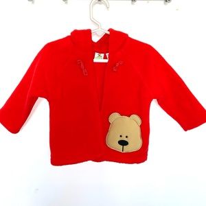 🧸 Sesame Street Fleece Jacket with Hood and Bear Face Front Pocket